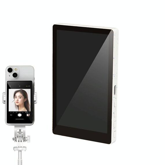 Schermo del monitor posteriore magnetico per selfie senza fili per smartphone (bianco)