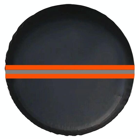 Protezione per ruota di scorta in similpelle spessa da 17 pollici con strisce riflettenti (FG-2 rosso)