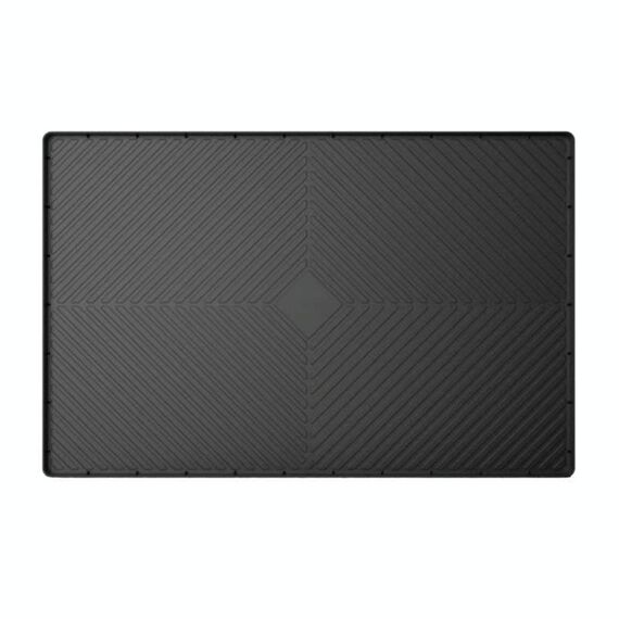 Tappetino di drenaggio in silicone per lavastoviglie da cucina, 71 x 56 cm, motivo a diamante, sotto il lavello (nero)
