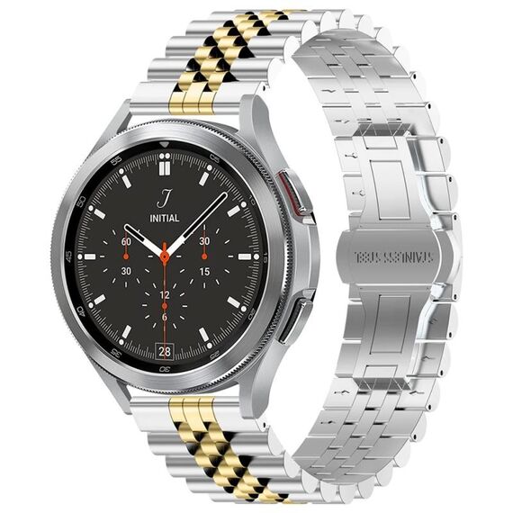 Per Huawei Watch 4/4 Pro cinturino in acciaio inossidabile con cinque perline (oro argento)