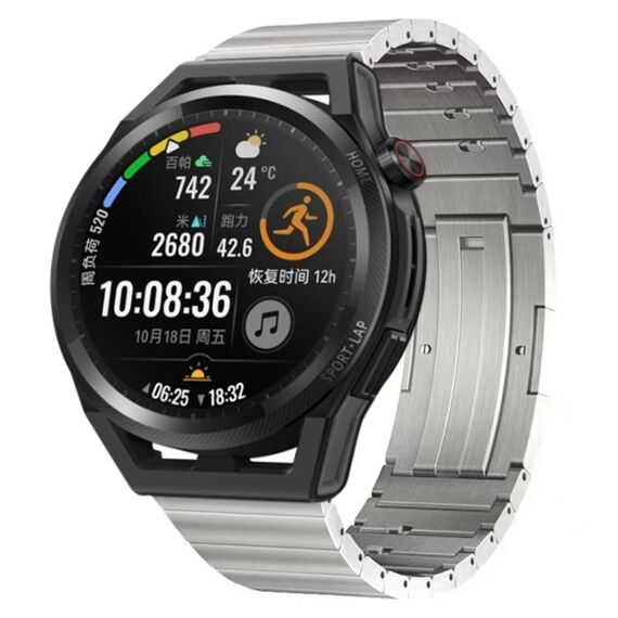 Cinturino per orologio a sgancio rapido in lega di titanio per Huawei Watch GT Runner (argento)