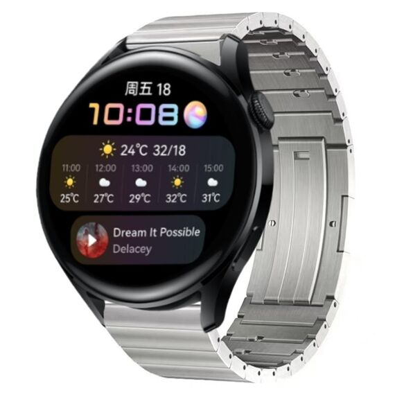 Per cinturino dell'orologio a sgancio rapido in lega di titanio Huawei Watch 3 (argento)