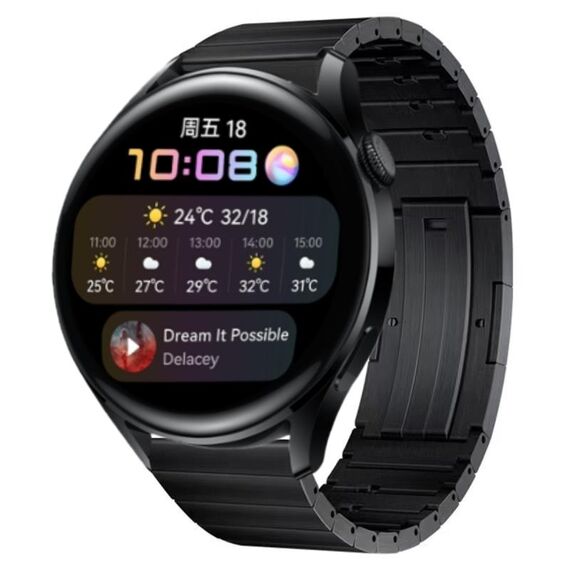 Per cinturino dell'orologio a sgancio rapido in lega di titanio Huawei Watch 3 (nero)