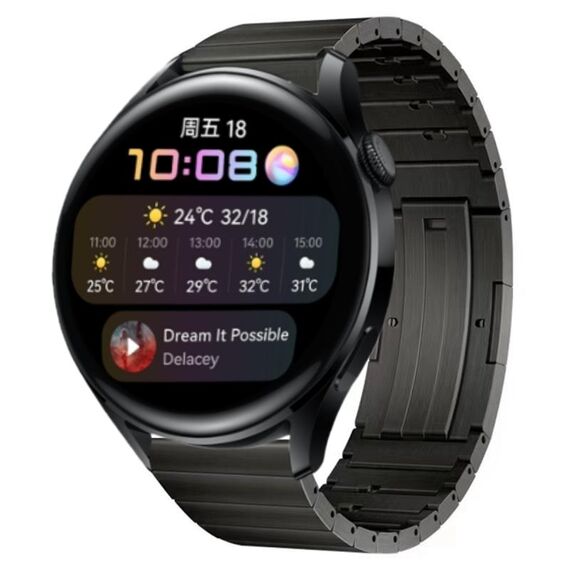 Per cinturino dell'orologio a sgancio rapido in lega di titanio Huawei Watch 3 (grigio)