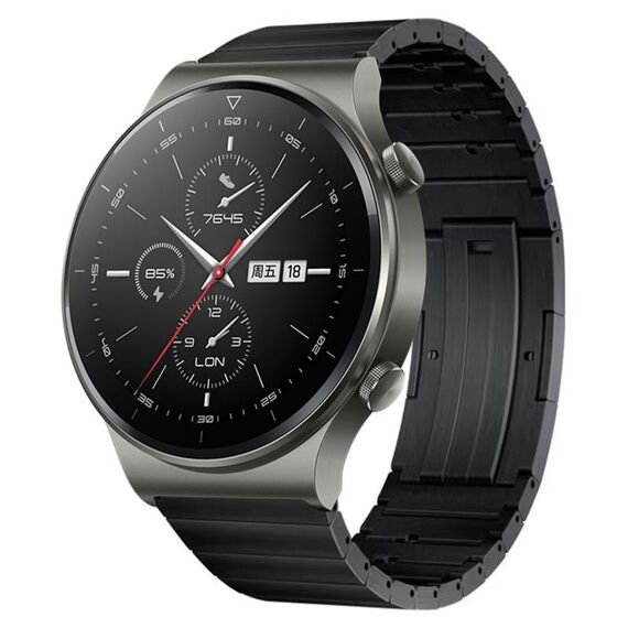 Per Huawei Watch GT 2 Pro cinturino a sgancio rapido in lega di titanio (nero)