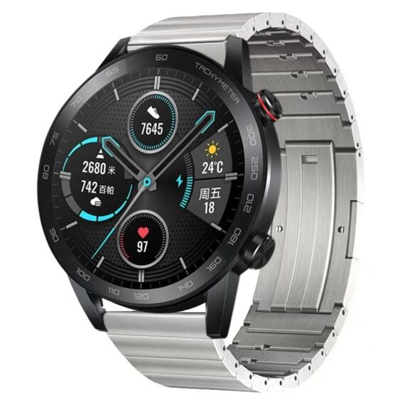 Cinturino per orologio a sgancio rapido in lega di titanio da 46 mm per Honor Magic Watch 2 (argento)
