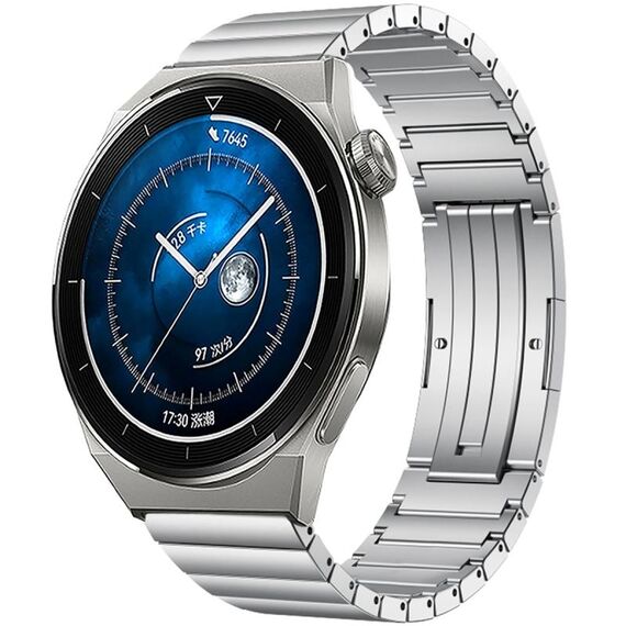 Per Huawei Watch GT 3 Pro 46mm One Bead cinturino in lega di titanio (argento)
