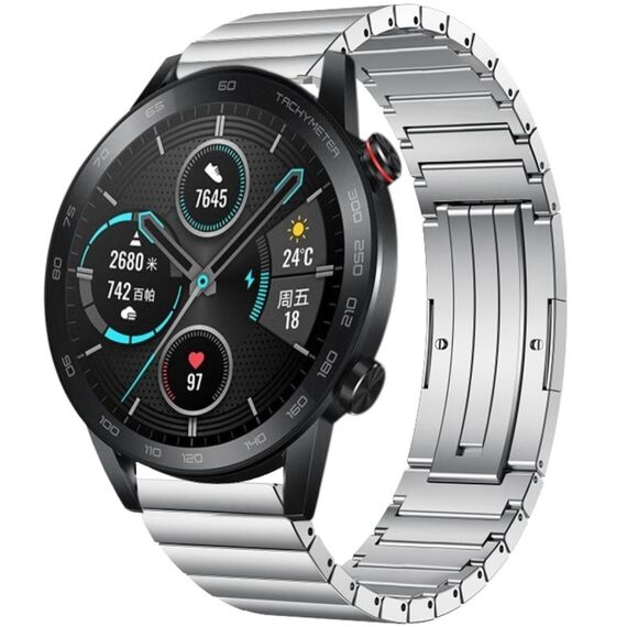 Per Honor Magic Watch 2 46mm One Bead cinturino in lega di titanio (argento)