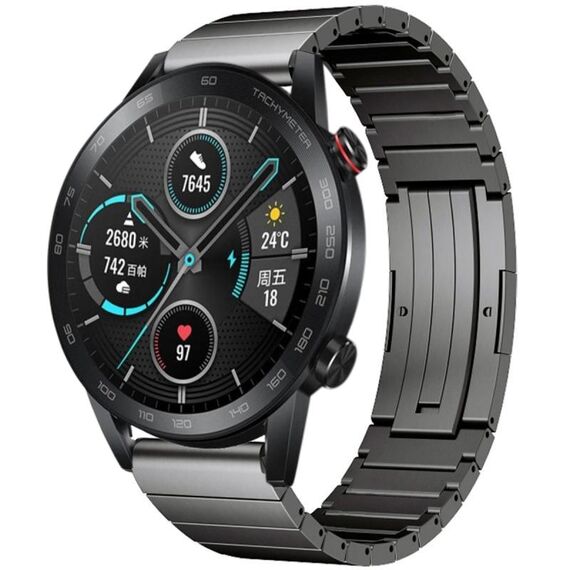 Per Honor Magic Watch 2 46mm One Bead cinturino in lega di titanio (grigio)