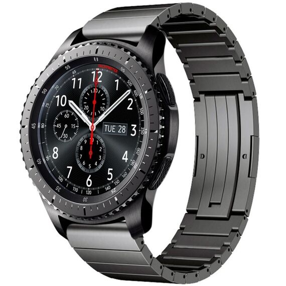 Per Samsung Gear S3 Frontier One Bead cinturino in lega di titanio (grigio)