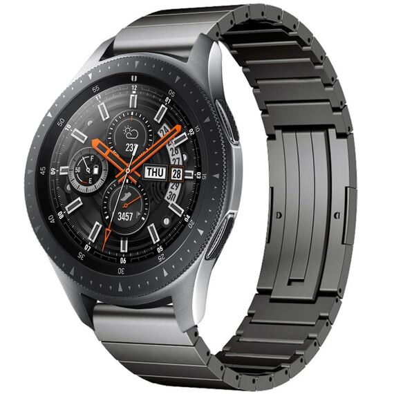 Per Samsung Galaxy Watch 46mm One Bead cinturino in lega di titanio (grigio)