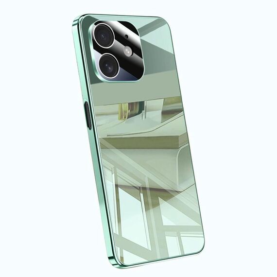 Per iPhone 12 Custodia per telefono antiurto con airbag a copertura totale in cristallo di ghiaccio galvanico (verde)