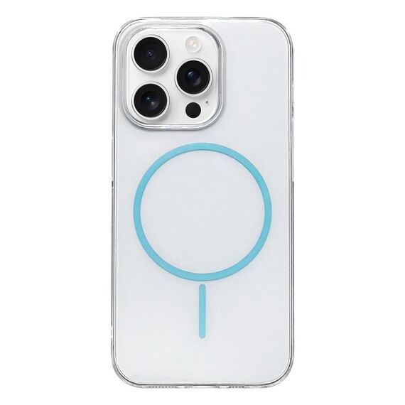 Per iPhone 16 Pro Max Custodia per telefono MagSafe sottile in PC trasparente e colorato (blu)