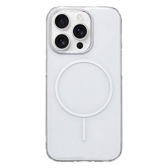 Per iPhone 15 Pro Max Custodia per telefono MagSafe sottile in PC trasparente e colorato (bianco)