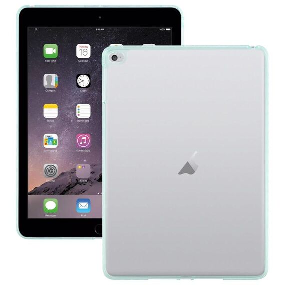 Custodia per tablet in acrilico trasparente ibrida in TPU colorato per iPad 9.7 2017/2018/Air 2 (verde)