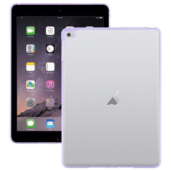 Custodia per tablet in acrilico trasparente ibrida in TPU colorato per iPad 9.7 2017/2018/Air 2 (viola taro)