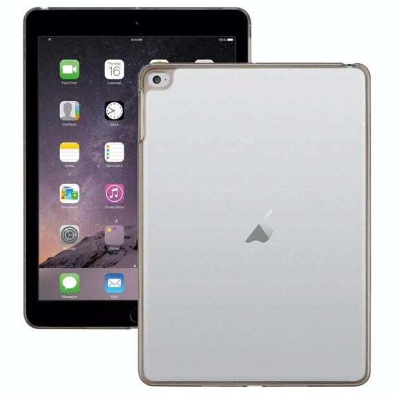 Custodia per tablet in acrilico trasparente ibrida in TPU colorato per iPad 9.7 2017/2018/Air 2 (nero)
