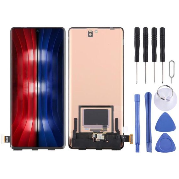Per vivo iQOO 8 Pro V2141A Schermo LCD OLED con digitalizzatore Assemblaggio completo con identificazione delle impronte digitali