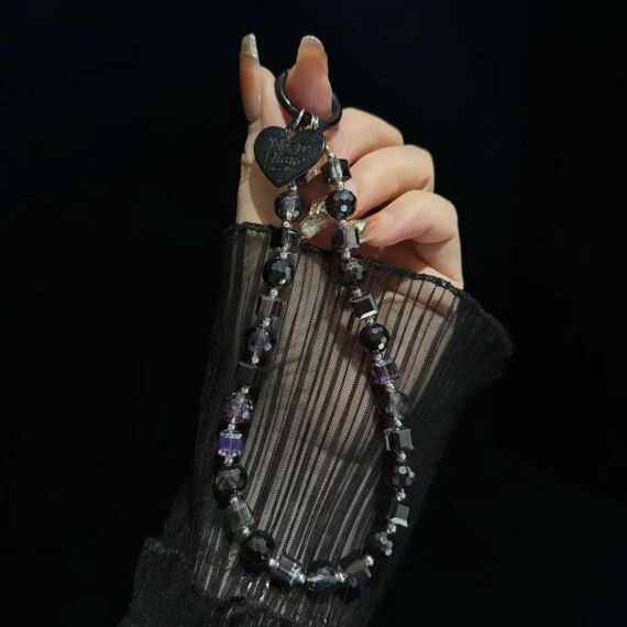 Braccialetto Love Tag Crystal (nero)