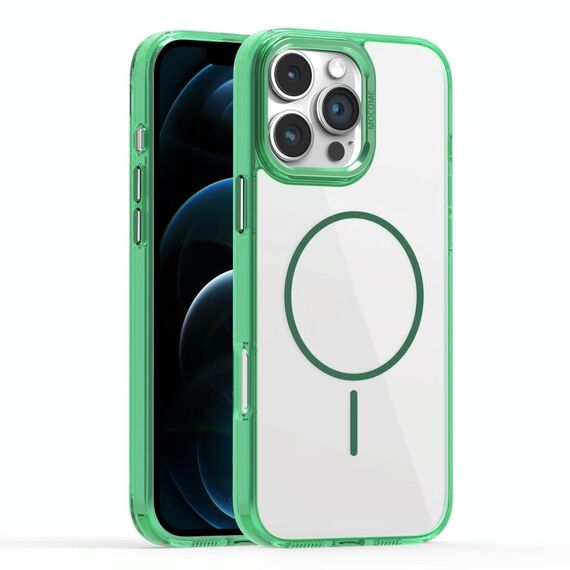 Per iPhone 12 Pro Max Star Shield Thin Circle MagSafe Custodia per telefono (verde)