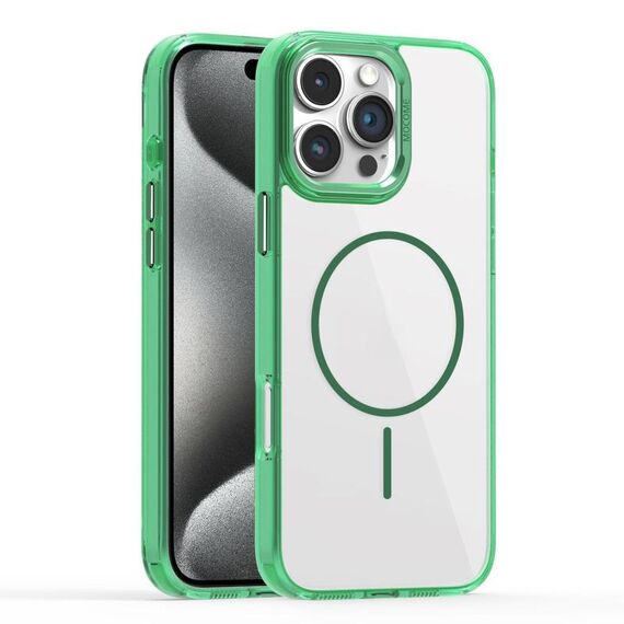 Per iPhone 15 Pro Star Shield Thin Circle MagSafe Custodia per telefono (verde)