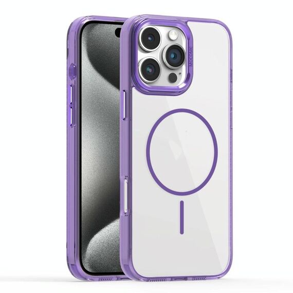 Per iPhone 15 Pro Max Star Shield Thin Circle MagSafe Custodia per telefono (viola)