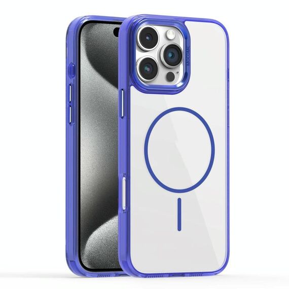 Per iPhone 15 Pro Max Star Shield Thin Circle MagSafe Custodia per telefono (blu)