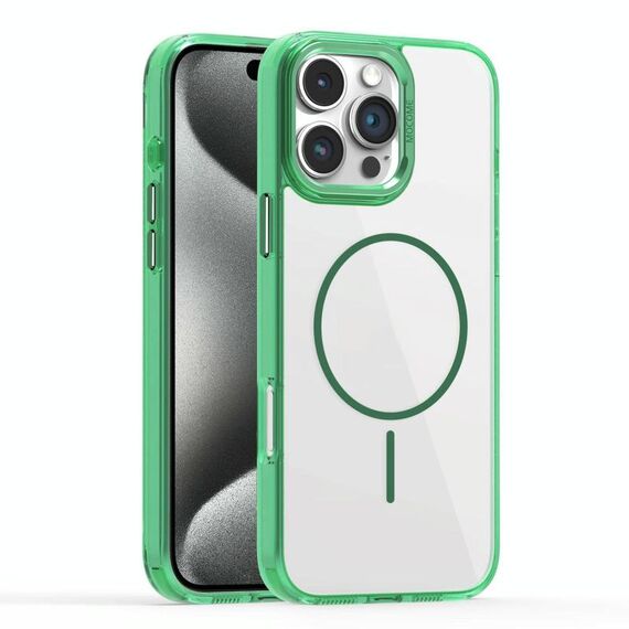Per iPhone 15 Pro Max Star Shield Thin Circle MagSafe Custodia per telefono (verde)