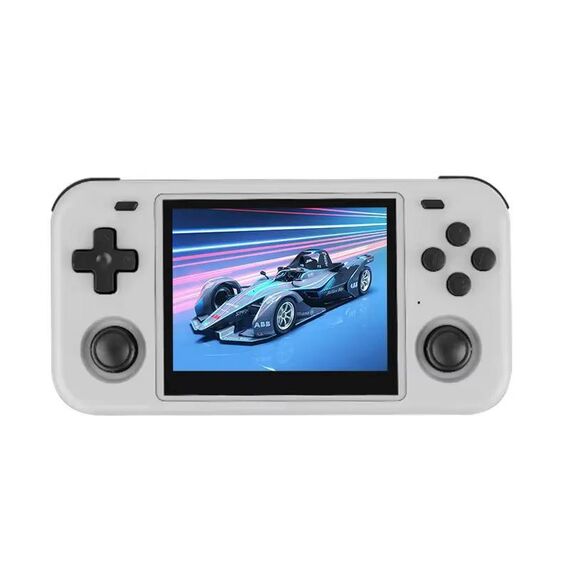 O30S Console di gioco portatile open source con schermo IPS da 3,5 pollici, sistema Linux, memoria: 64 G (bianco)