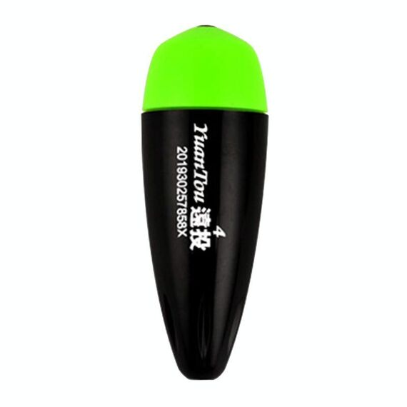 Galleggiante luminoso elettronico per la pesca notturna, galleggiante anticaduta in ABS per la pesca in mare, misura: 4 (verde)