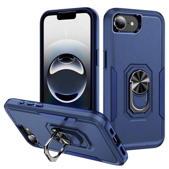 Per iPhone 16e Pioneer Armor Custodia per telefono PC + TPU resistente con supporto (blu)