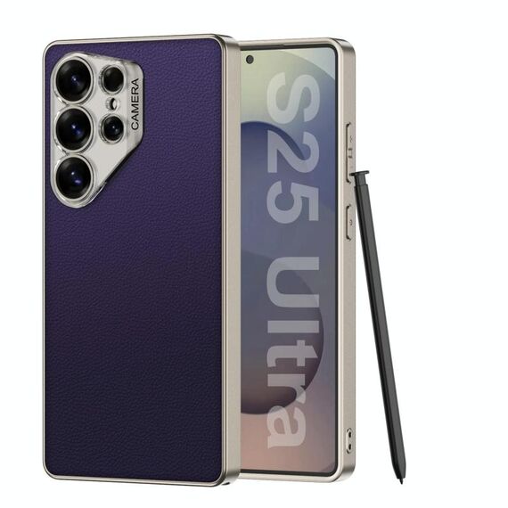 Per Samsung Galaxy S25 Ultra GKK GKK Ruijie Custodia per telefono in pelle ultra sottile, penna non inclusa (viola)