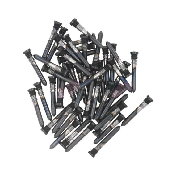 Per iPhone 16 Plus / 16 100 pezzi Viti per porta di ricarica (nero)