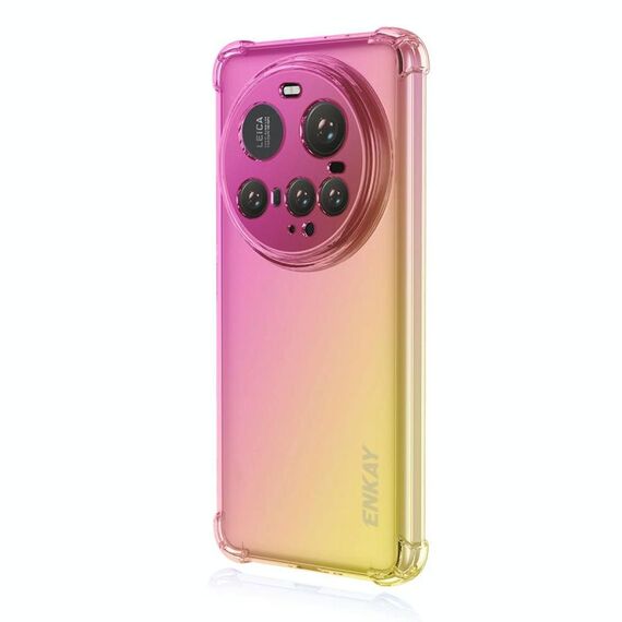Per Xiaomi 15 Ultra ENKAY Hat-Prince Gradient Airbag TPU Custodia per telefono (oro rosa)