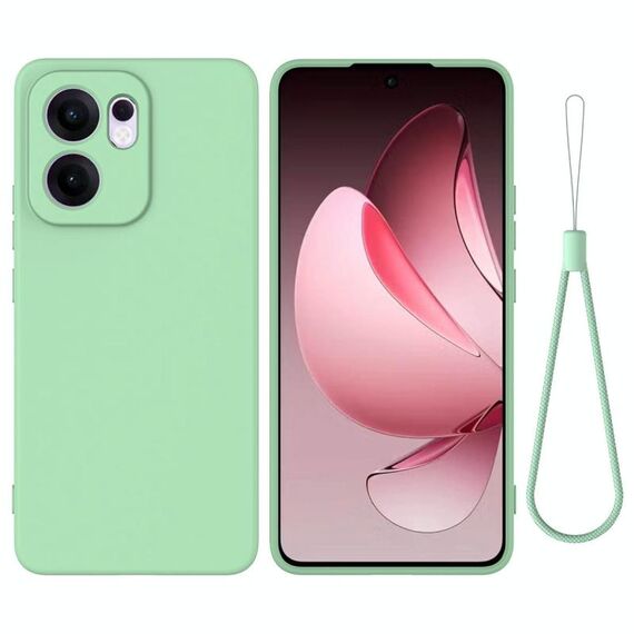 Per OPPO Reno13 F 4G / 5G Custodia antiurto in silicone liquido di colore puro (verde)