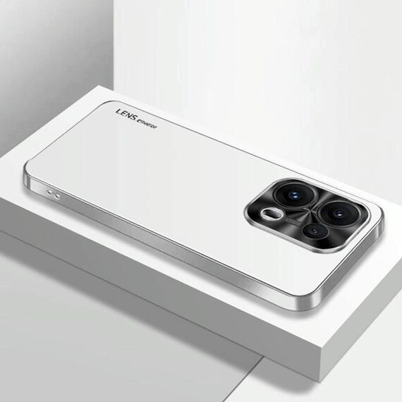 Per OPPO Reno13 Global AG Custodia per telefono in acrilico galvanico satinato (argento bianco)
