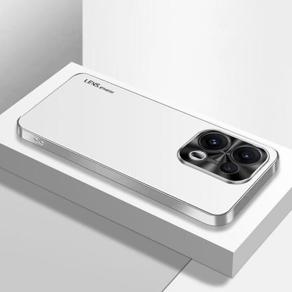 Per OPPO Reno13 Pro Global AG Custodia per telefono in acrilico galvanico satinato (argento bianco)