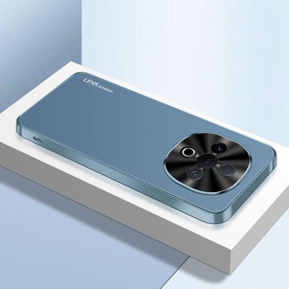 Per vivo Y300 AG Custodia per telefono in acrilico galvanico satinato (blu navy)