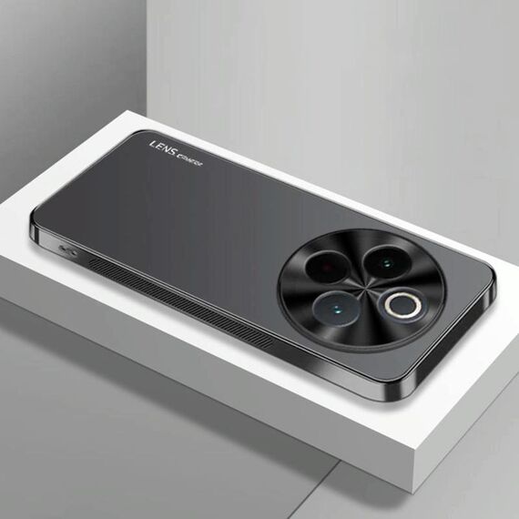 Per vivo Y300 Pro AG Custodia per telefono in acrilico galvanico satinato (nero)
