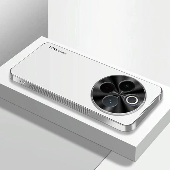 Per vivo Y300 Pro AG Custodia per telefono in acrilico galvanico satinato (argento bianco)