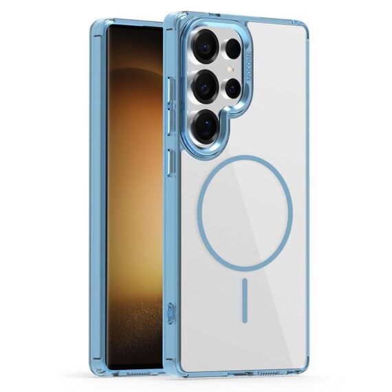 Per Samsung Galaxy S23 Ultra 5G Star Shield Thin Circle MagSafe Custodia per telefono (azzurro chiaro)
