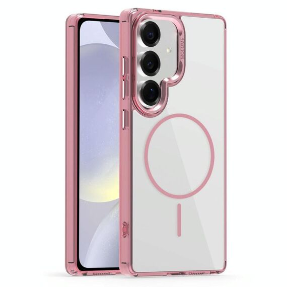 Per Samsung Galaxy S24 5G Star Shield Thin Circle MagSafe Custodia per telefono (rosa)