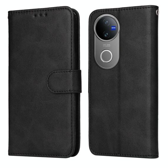 Per vivo V50 Classic Calf Texture Custodia Flip in Pelle per Telefono (Nero)