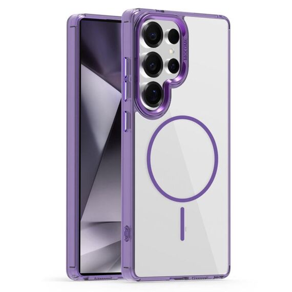 Per Samsung Galaxy S24 Ultra 5G Star Shield Thin Circle MagSafe Custodia per telefono (viola)