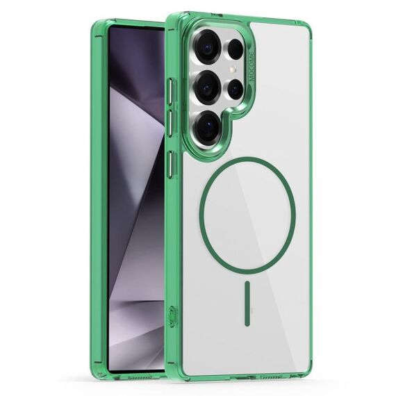 Per Samsung Galaxy S24 Ultra 5G Star Shield Thin Circle MagSafe Custodia per telefono (verde)