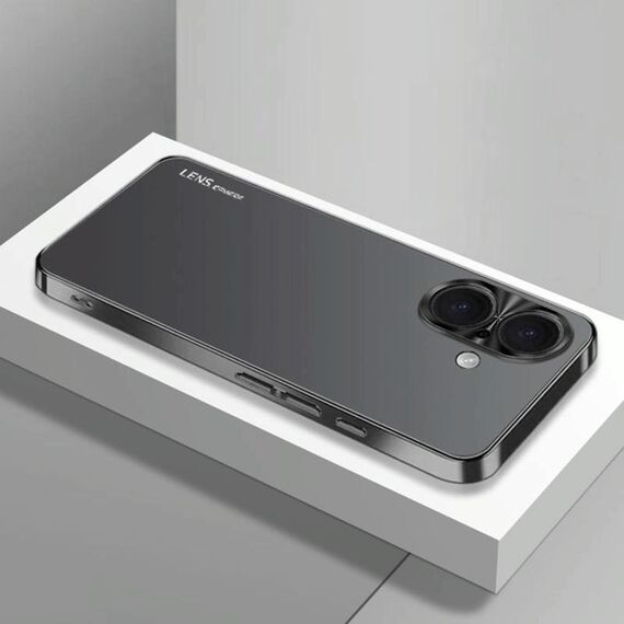 Per iPhone 16 AG Custodia per telefono in acrilico galvanico satinato (nero)