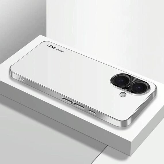 Per iPhone 16 AG Custodia per telefono in acrilico galvanico satinato (argento bianco)