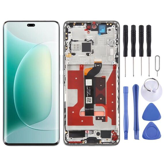 Per Honor 300 Pro Schermo LCD originale Digitizer assemblaggio completo con telaio (nero)