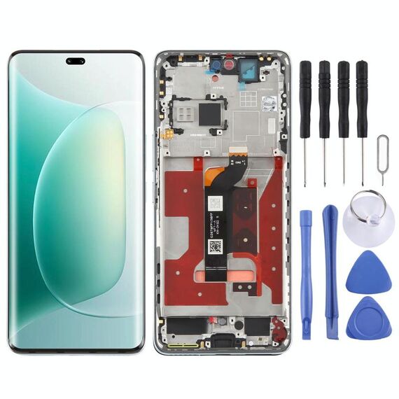 Per Honor 300 Pro Schermo LCD originale Digitizer assemblaggio completo con telaio (verde)