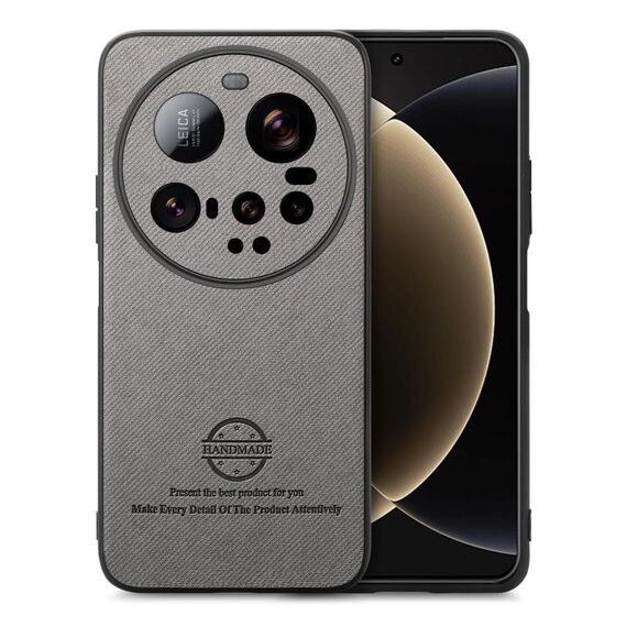 Per Xiaomi 15 Ultra Twill Tessuto Pelle Custodia Posteriore per Telefono (Grigio)